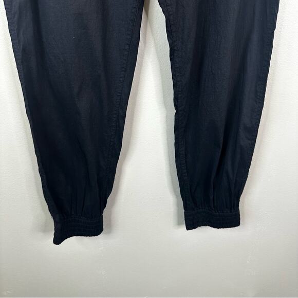 Theory Cortland Joggers Womens 12 Black Linen Casual Minimalist Pull On Pants - Picture 6 of 10